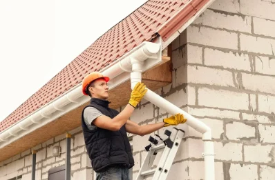 Pose et remplacement de gouttières à Denting